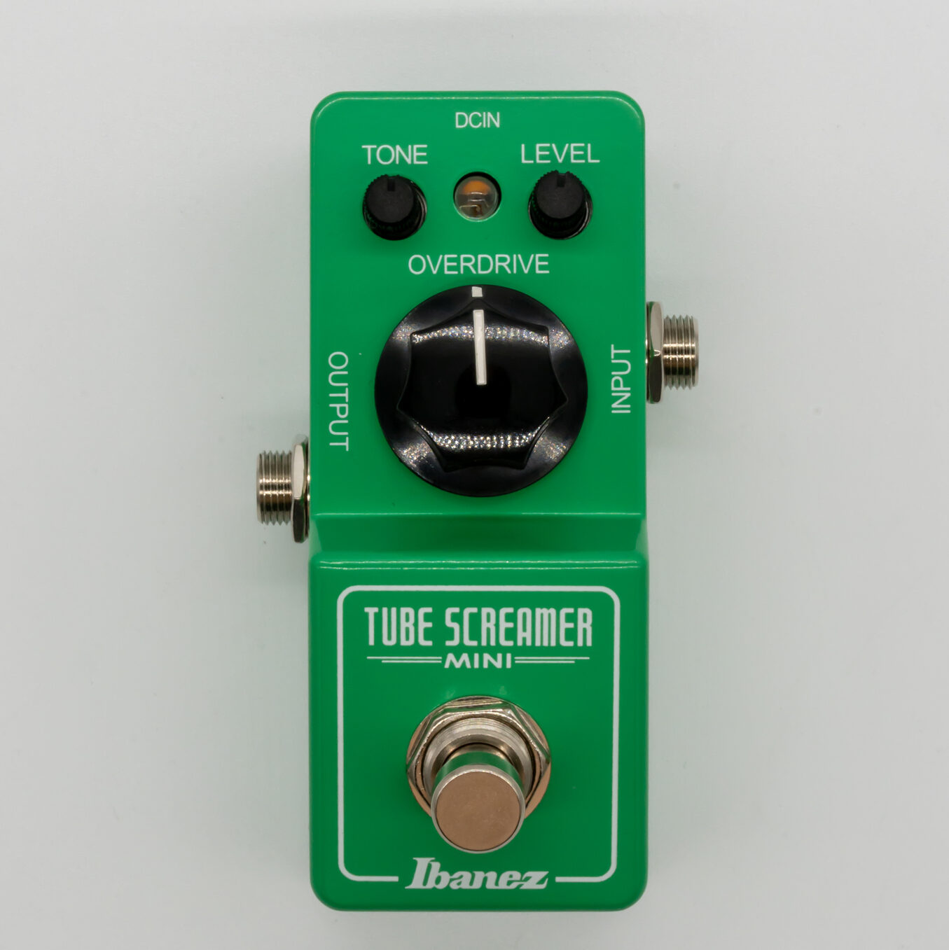 Ibanez Tube Screamer Mini. Overdrive Guitar Pedal Isolated On Wh